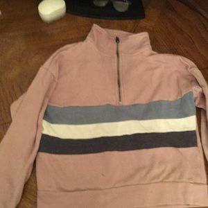 Pink turtleneck sweatshirt